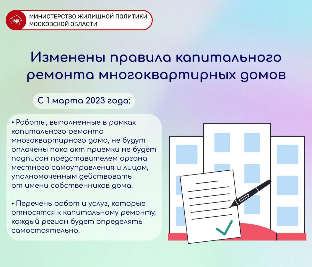 Жителям Подмосковья рассказали об изменениях правил капитального ремонта  МКД | РИАМО